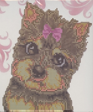 Алмазная мозаика с мольбертом Милый щенок, 21х25 см, 1 дизайн, частичная выкладка
