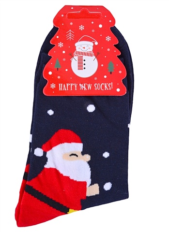 Носки Новогодние с праздничными символами (высокие) (36-39) (текстиль) носки новогодние с объемными деталями высокие 36 39 текстиль