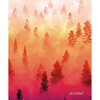 Графика. Туман над лесом (А5-, 120 л.) КНИГИ ДЛЯ ЗАПИСЕЙ А5 (ИНТЕГРАЛЬНЫЙ ПЕРЕПЛЕТ)