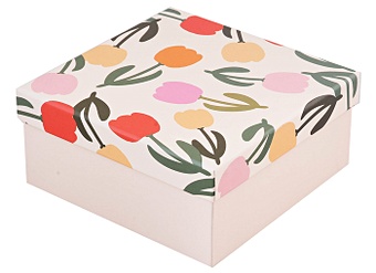 Коробка подарочная Sharming flowers 17*17*8см, картон, квадрат