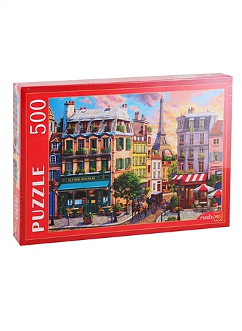 Пазл Парижская улица, 500 элементов пазл рыжий кот top puzzle парижская улица хтп500 4224 500 дет голубой