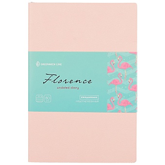 Недатированный ежедневник «Florence», розовый, 160 листов, В6 недатированный ежедневник florence сиреневый 160 листов в6