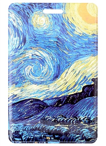 Чехол для карточек вертикальный Винсент Ван Гог Звездная ночь силиконовый чехол на vivo v19 ван гог для виво в19