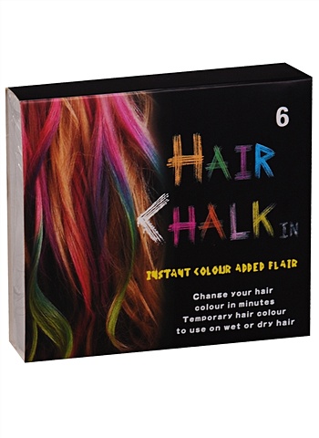 Мелки для волос 6 цветов мелки для волос разноцветные 6 цветов в комплекте