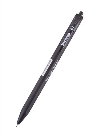Ручка шариковая авт. черная Triangle Velvet 0,7мм, трехгран., Berlingo ручка шариковая авт чёрная classic pro 0 7мм berlingo