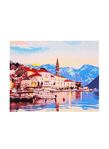 Холст с красками по номерам Милый городок в горах, 30 х 40 см картина по номерам gx31191 городок в горах