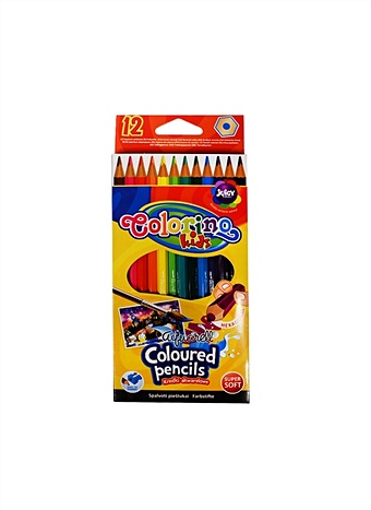 Карандаши цветные 12цв Акварельные Colorino kids шестигранные, к/к, подвес, Colorino