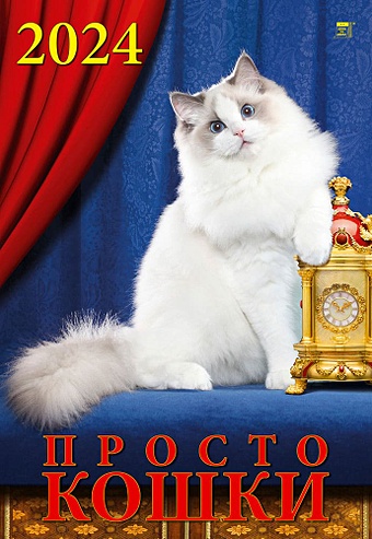 Календарь 2024г 350*500 Просто кошки настенный, на спирали календарь на скрепке на 2024 год кошки петербурга [кр10 24088]