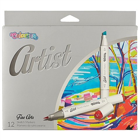 Маркеры для эскизов «Artist», 12 штук 12 цветов маркеры для скетчинга с широкой головкой набор художественных фломастеры эскизов граффити маркеры для рисования манги школы о
