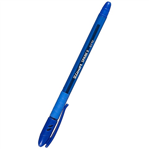 ручка шариковая синяя spark 0 5 мм Ручка шариковая синяя Spark II, 0.7 мм, грип, Luxor