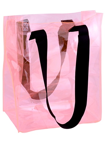 сампо сумка трансформер розовая 0 5 м Сумка-шоппер прозрачная/розовая (ПВХ) (33Х27Х10)