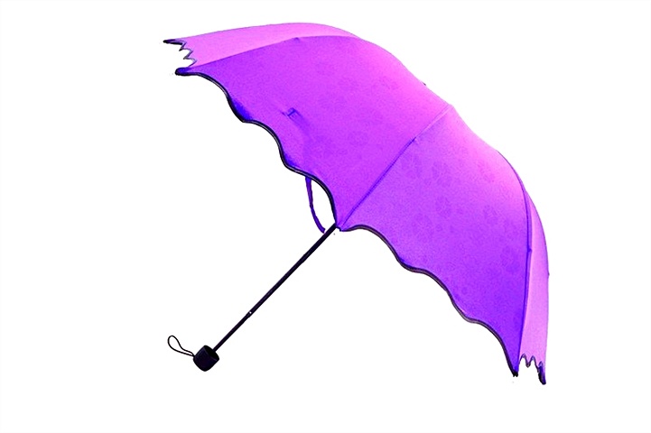 Зонт с проявляющимся рисунком фиолетовый складной зонт magic с проявляющимся рисунком синий