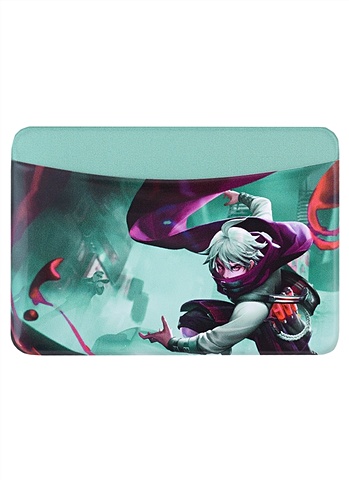Чехол для карточек горизонтальный Аниме Парень-воин (Сэйнен) (цветной) сумка шоппер аниме парень воин сэйнен цветная
