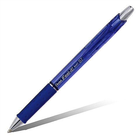 pentel ручка шариковая feel it 1 0 мм bx490 bx490 b красный цвет чернил 1 шт Ручка шариковая Feel it!, 0,7 мм, синяя