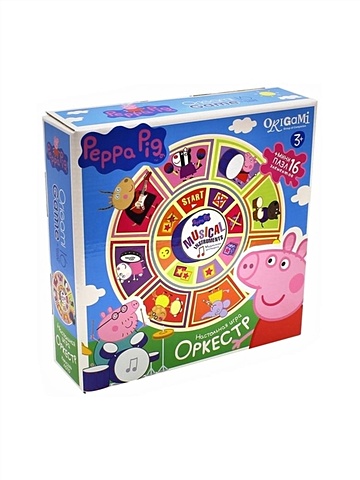 Настольная игра Карусель-лото Peppa Pig Оркестр+16А Мини пазл (01605) (3+) (коробка) настольная игра iq лото свинка пеппа