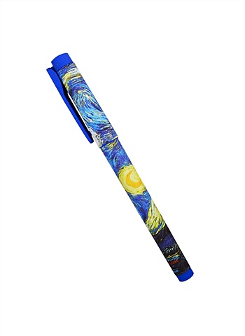Ручка шариковая синяя Звездная ночь, soft touch цена и фото