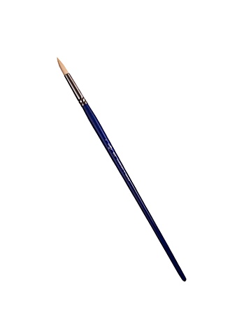 Кисть художественная №6 Манеж, синтетика упругая, круглая, длинная ручка, Гамма кисть художественная маэстро белка круглая 6 гамма