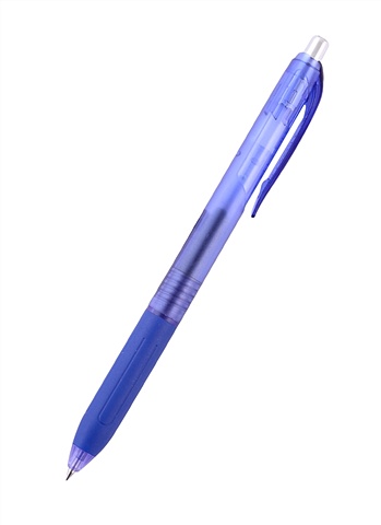 Ручка шариковая автоматическая Crown Quick Dry синяя, 0,5мм, грип, с быстросохнущими чернилами