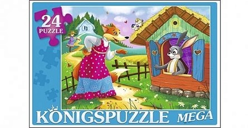 konigspuzzle заюшкина избушка 1 пк24 5878 24 дет Konigspuzzle. МЕГА-ПАЗЛЫ 24 элемента. ЗАЮШКИНА ИЗБУШКА-1 (Арт. ПК24-5878)