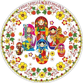 Тарелка Матрешка(d=20см) сувенир матрешка семейного счастья керамика