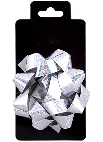 Набор для упаковки Голография серебро, бант (9см) бант шар 3 голография цвет серебро
