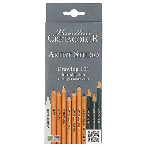 карандаш moleskine набор карандашей ч г drawing hb 2b блистер 3 карандаша Набор для рисования «Artist Studio Line», 11 штук
