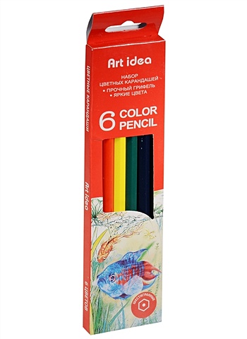 Карандаши цветные 06цв к/к, подвес, Art idea карандаши цветные 36цв к к подвес art idea