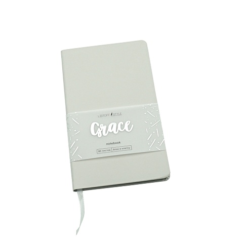 Книга для записей Grace, А5, 80 листов, серая дымка книга для записей grace а6 80 листов серая дымка