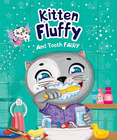 Купырина А. Kitten Fluffy and Tooth fairy fluffy friends kitten sticker