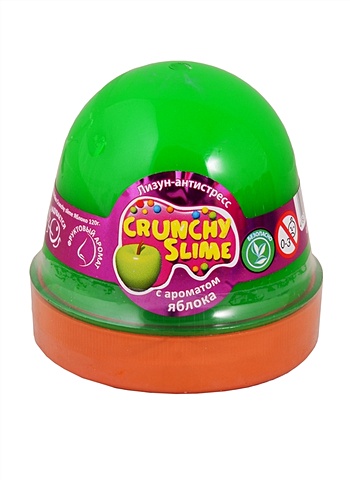 Лизун-антистресс Mr. Boo Crunchy slime Яблоко фото