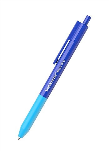 цена Ручка гелевая авт. сo стир.чернилами синяя Magic Grip 0,5мм, ErichKrause