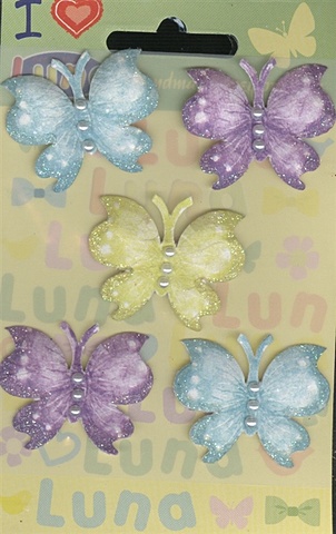 Бабочки стикеры (0620260) (5 шт.) (3+) (упаковка) (Санта Лючия)