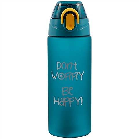 Бутылка Don t worry be happy (пластик) (600мл) printio лонгслив don t worry and be happy
