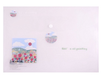 Папка-конверт А4 на кнопке Girl s oil painting
