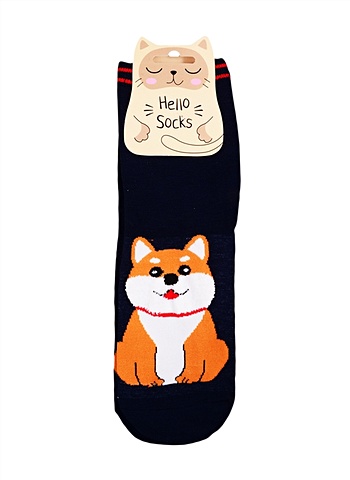 Носки Hello Socks Собачка (высокие) (36-39) (текстиль) носки hello socks кацусика хокусай большая волна высокие 36 39 текстиль