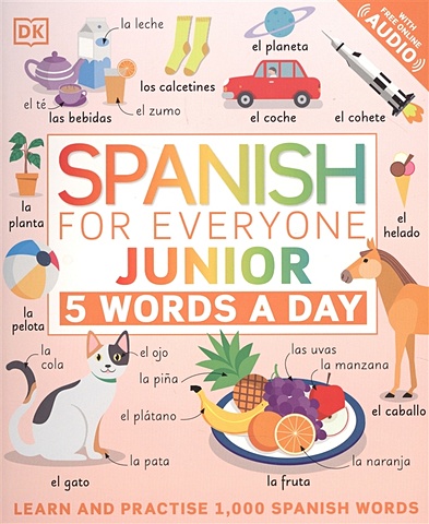 Spanish for Everyone Junior 5 Words a Day spanish verbs and practice