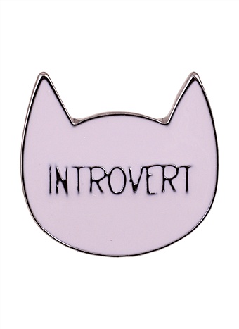Значок Pin Joy. Котик-интроверт