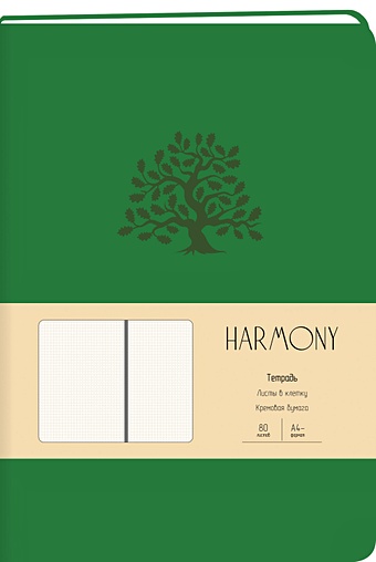 Harmony. Еловый тетрадь 80 листов в клетку metallic обложка металлизированный картон блок 65 г м2