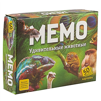 Настольная игра «Мемо: Удивительные животные» настольная игра мемо животные