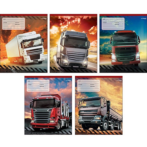 машиномания мощные грузовики Мощные грузовики ТЕТРАДИ А5 (*скрепка) 12Л. Обложка: без отделки