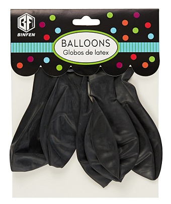 Набор воздушных шаров (черные) (6шт) набор воздушных шаров из фольги в виде фламинго