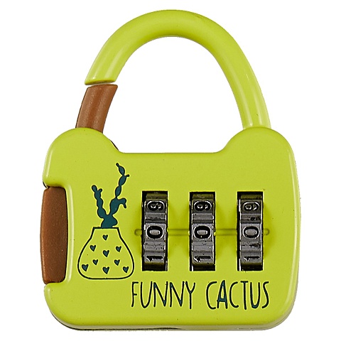 Замочек кодовый «Funny cactus» замочек кодовый кактусы металл блистер 12 22713 sf 356