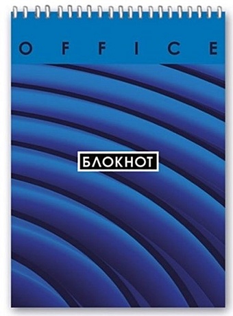 Блокнот А6, 80л. клетка Синяя фактура обложка - картон, гребень бизнес блокнот альт а6 94 х 130 мм синий 60 л office арт 61358
