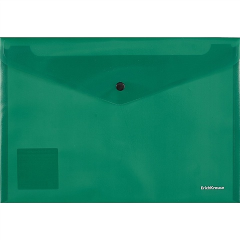 Папка-конверт А4 на кнопке Fizzy Classic непрозрачн.пластик, зеленый, Erich Krause папка конверт а4 на кнопке fizzy classic непрозрачн пластик зеленый erich krause