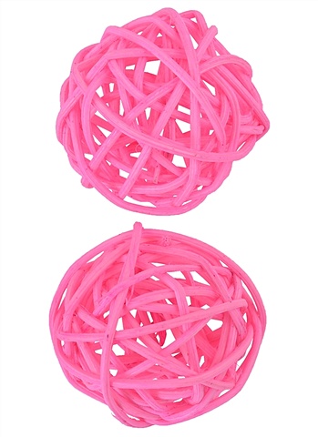 Шар декоративный из лозы, Розовый (2шт.) шар декоративный из лозы синий 2шт