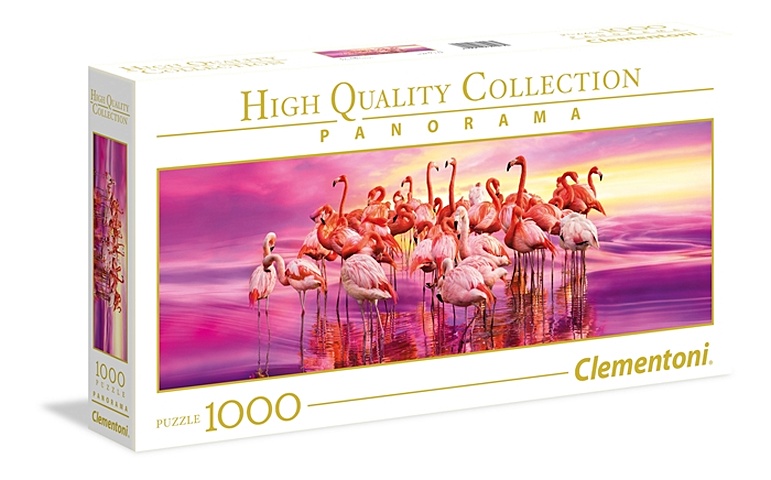Пазл Clementoni 1000 эл. Панорама Завораживающий танец фламинго 98*33см. пазл 1000 эл панорама завораживающий танец фламинго