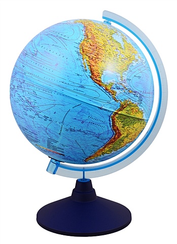 Глобус D25см физико-политический, с подсветкой от батареек, Глобен глобус globen глобен d 210мм серия классик физический с подсветкой