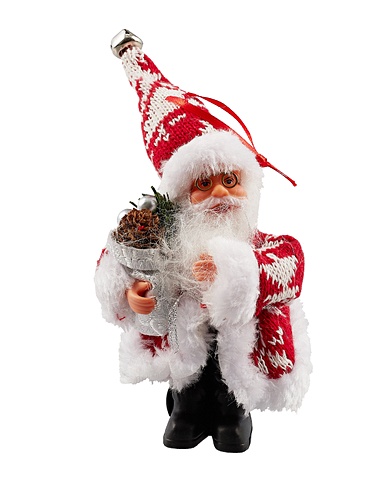 престиж гипсовая фигурка дед мороз и месяц Фигурка Дед Мороз с мешком (текстиль) (18х4х3)