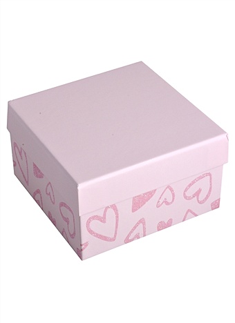Коробка подарочная Сердца 9*9*5,5см. картон фотографии