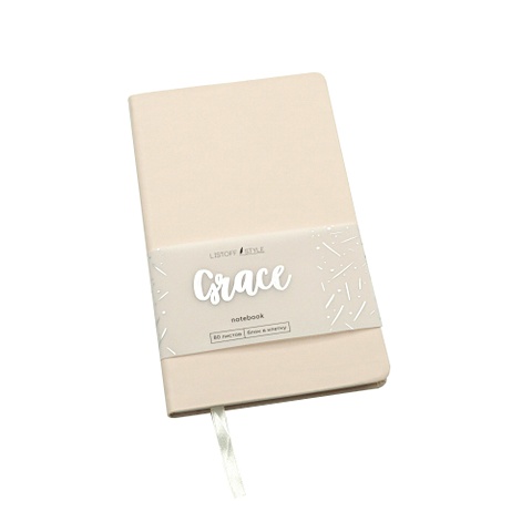 Книга для записей Grace, А5, 80 листов, античный бежевый книга для записей grace а5 80 листов серебряный дождь